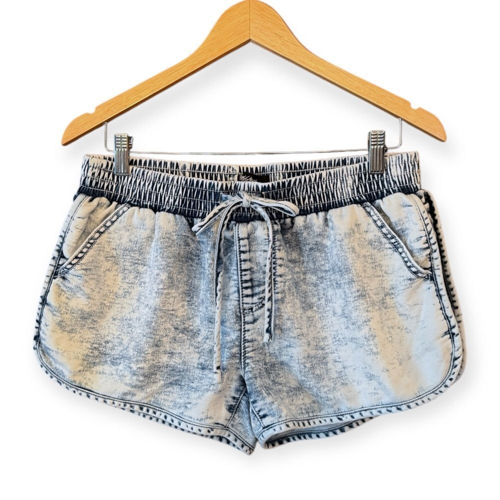 MOSSIMO DENIM Acid Wash Drawstring Sweatshorts Y2K Lounge Indie Sleaze SZ M